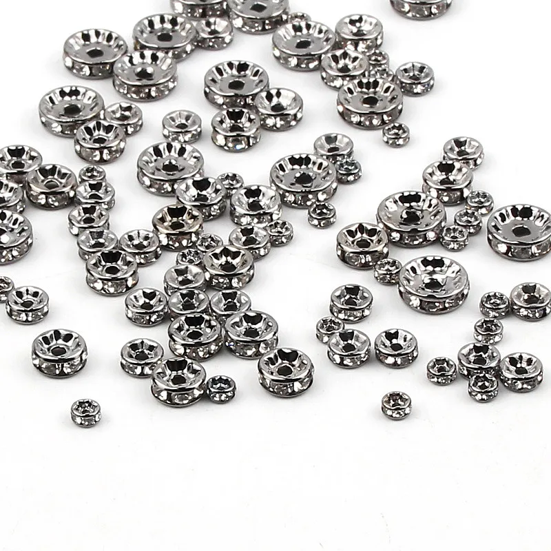 Бусины-разделители для ювелирных изделий черные золотые 4/6/8/10 мм | Украшения и