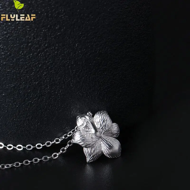 Flyleaf 925 Sterling Silver Lotus Flowers Necklaces &amp Pendants For Women Chinese Elements Lady Vintage Jewelry | Украшения и