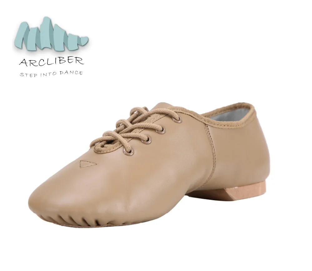 

Jazz Dance Shoes, Lace Up Genuine Leather For Men Women Kids, Feature Soft Stretch, Sneakers For Salsa Ballet Ballroom Dancing