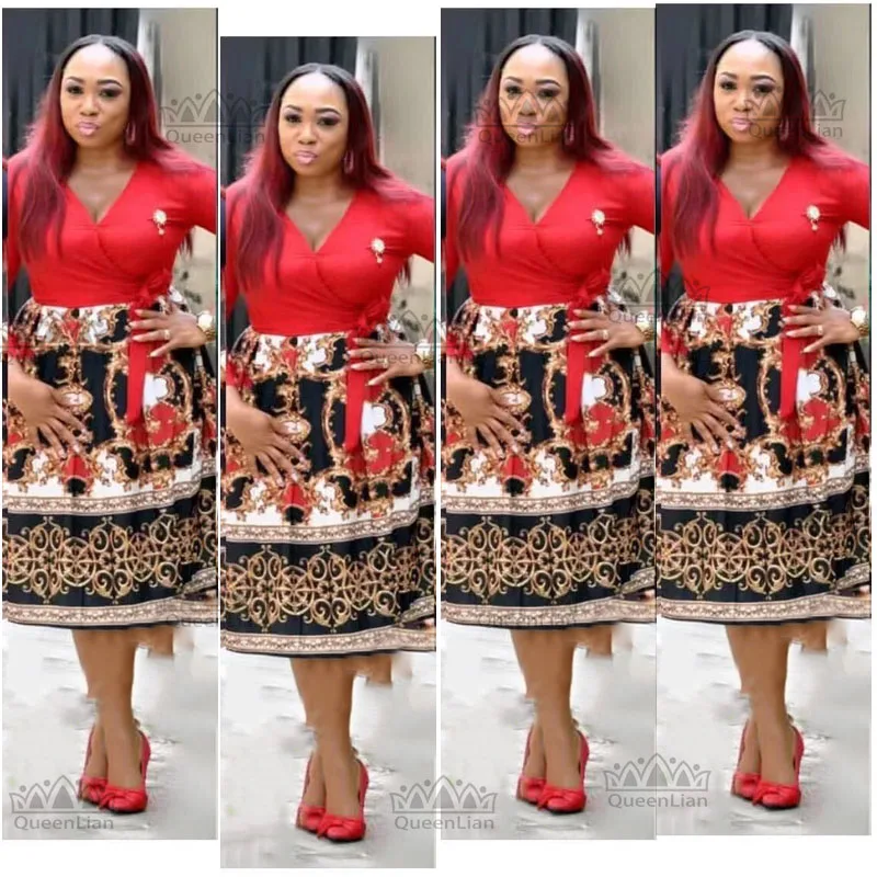 Платья Дашики в африканском стиле для женщин 2019 одежда с традиционным принтом и