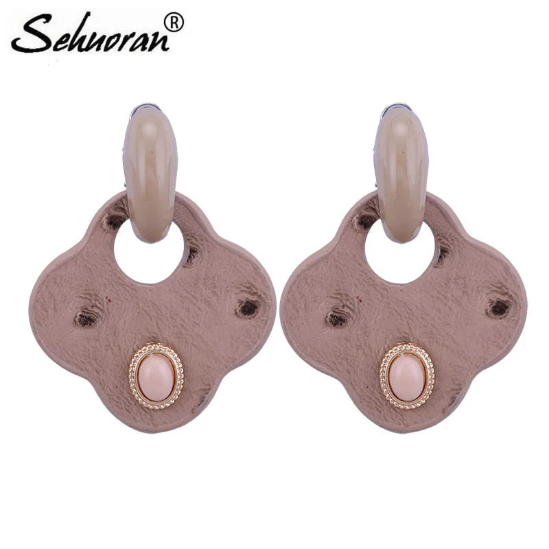 Женские серьги Sehuoran подвески из искусственной кожи|pendant earrings|earrings fordrop earrings |