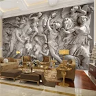 Пользовательские 3D фотообои европейские ретро римские статуи Искусство Настенная роспись Ресторан гостиная фоны с диванами настенная бумага Фреска 3D