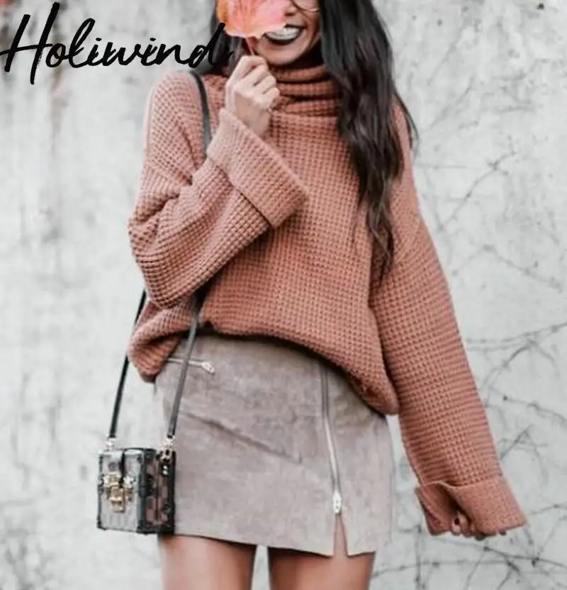 2019 Autumn Winter Women Oversized Sweater Korean Style Pullovers Clothes Turtleneck Sweaters | Женская одежда