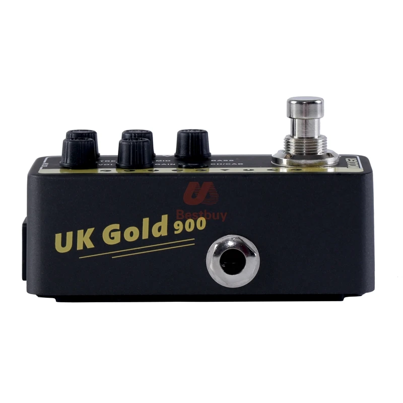 Mooer микро цифровой предусилитель 002 UK золото 900 задержки и эффекты реверберации с 3 полосным эквалайзером, коэффициент усиления и регулировки громкости