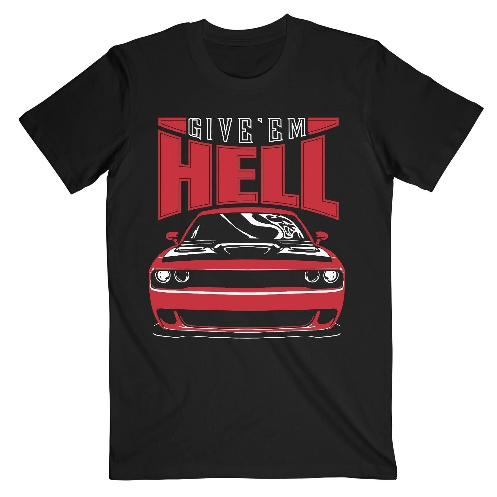 Новые мужские Dodge Challenger Demon Hellcat Автомобильная графическая футболка черная