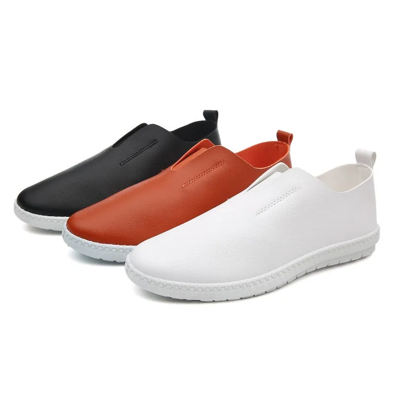Mengyusha Men'S Casual Driving Shoes Slip-On City Loafers Male Genuine Leather Upper Soft Moccasin Flats Simple Gommino Men Navy | Обувь