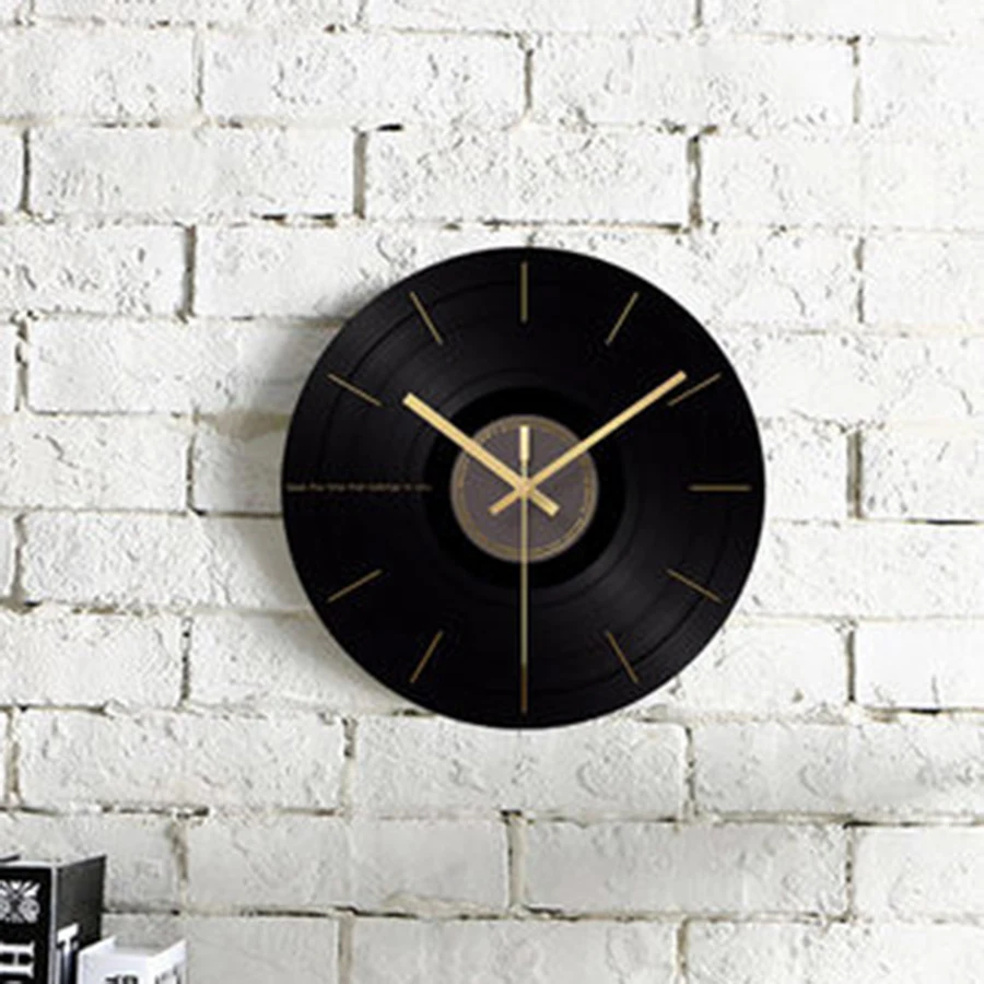 Vinyl Record Wall Clock Retro Industrial Roman Numerals Numbers Black Jam Dinding Unik Vintage Home Decor Kitchen 40C050 | Дом и сад