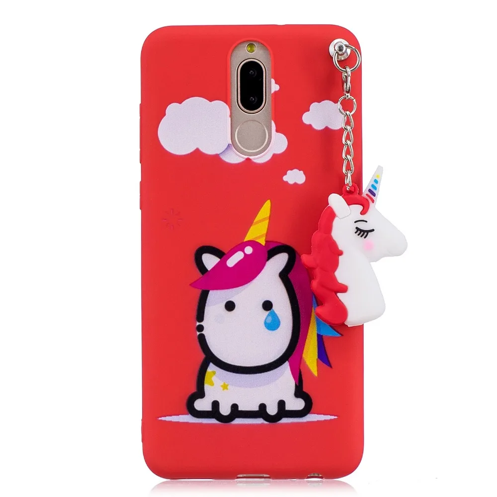 FULAIKATE Soft Case for Huawei Mate 10 Lite Unicorn Pendant Back Cover Honor 9i Candy Color Lovely Cartoon Cases Nova 2i |