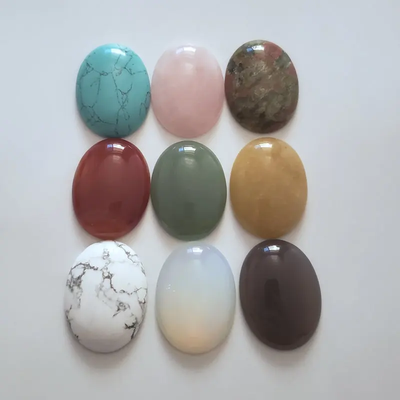 Оптовая продажа 6 шт./лот Хорошее качество Смешанные натуральные камни овальный