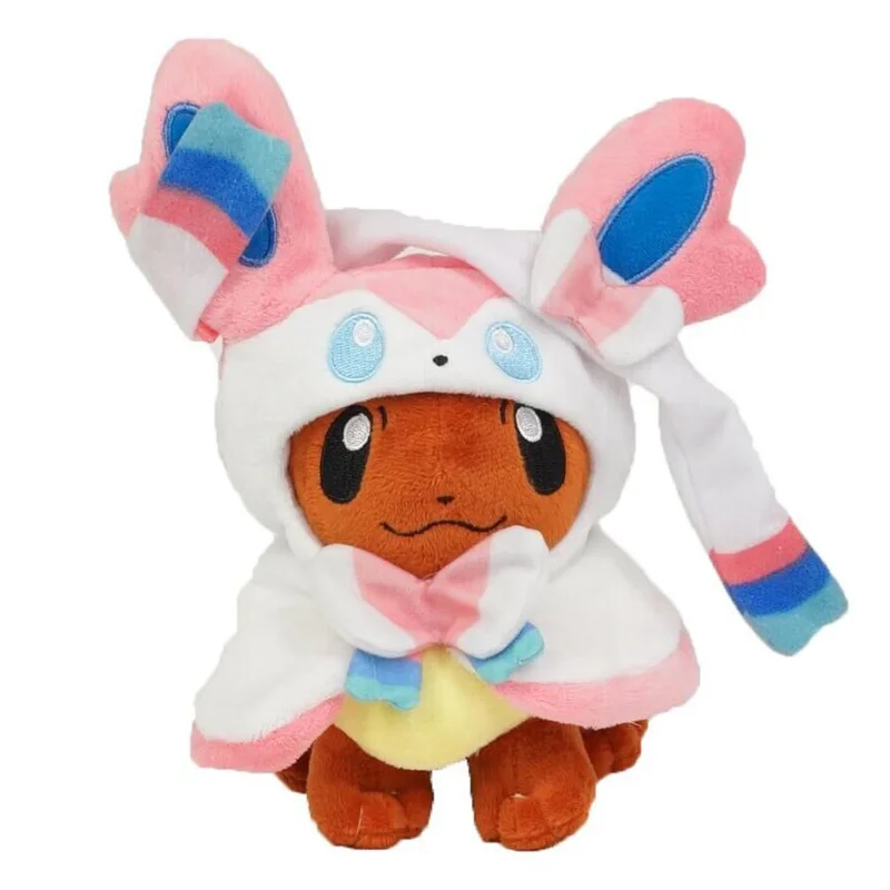 20 см 8 дюймов Аниме мультфильм Eevee пончо Umbreon Espeon Jolteon Vaporeon Sylveon Flareon плюшевые куклы мягкие игрушки