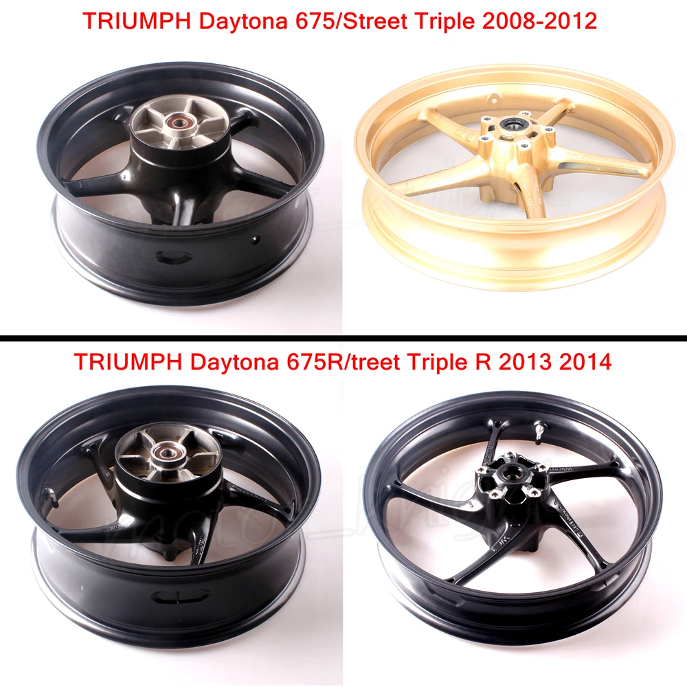 Новый мотоциклетный Задний Передний обода колеса для Triumph Daytona 675 тройной 2008-2012 и