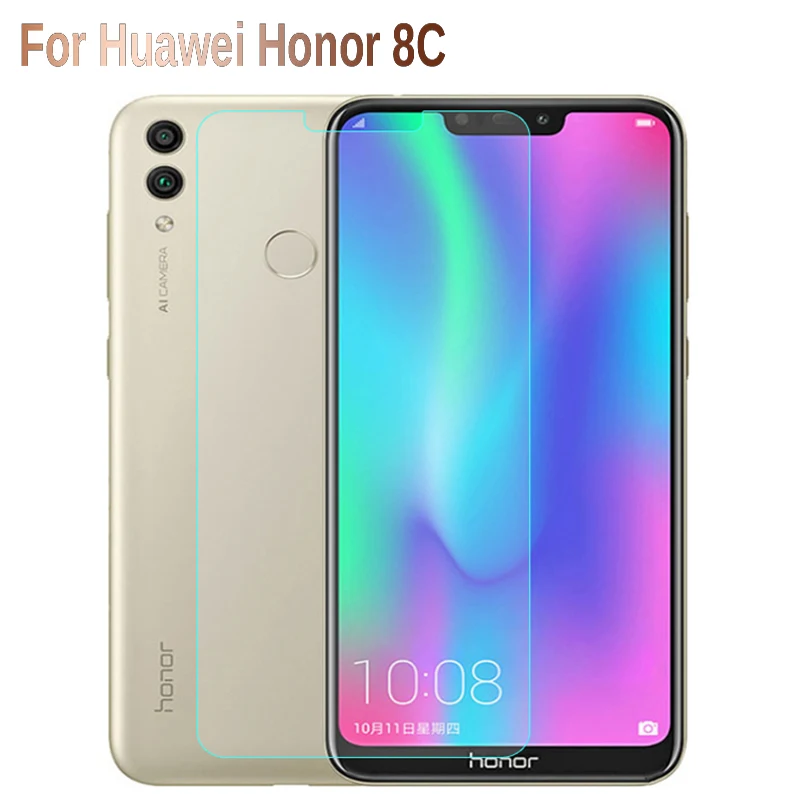 Закаленное стекло для Huawei Honor 8C не полностью покрывающее Защитное HD прозрачная