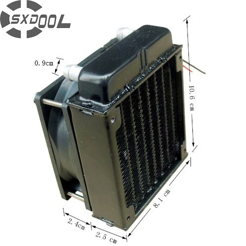 sxdool 80mm aluminium radiator fan included water cooling free global shipping