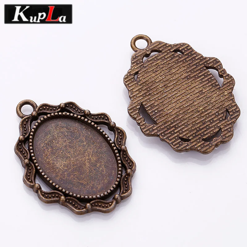 Kupla 18*25 мм Овальный Кулон Кабошон Настройки и настройки стекла кабошон ретро
