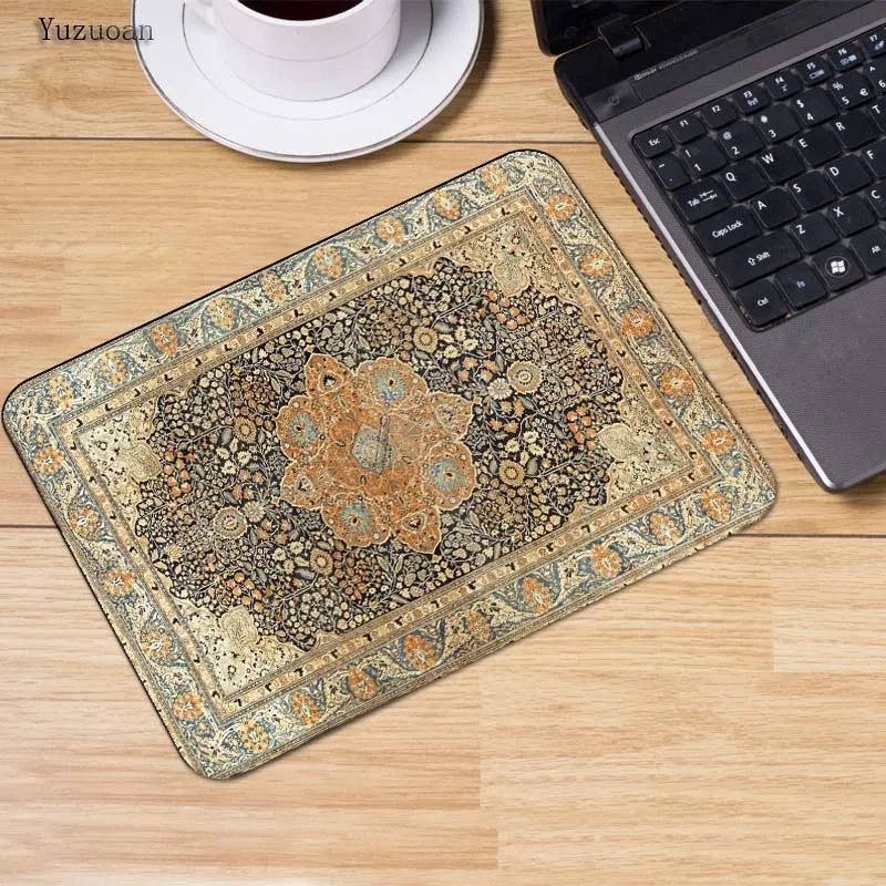 Yuzuoan нескользящий PC персидский ковер индивидуальные коврики для мыши