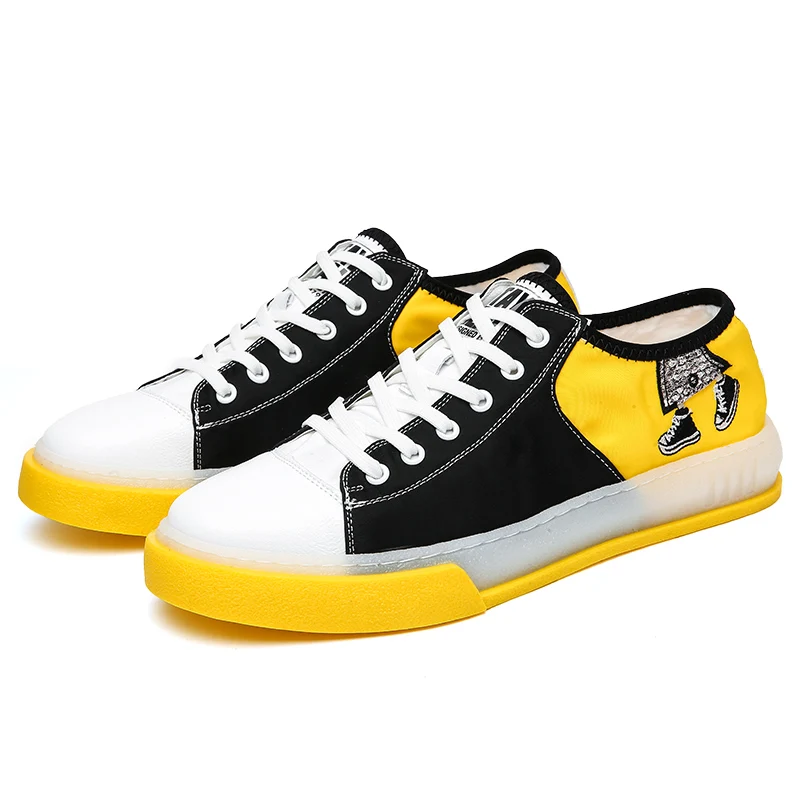 Chic Korean Style Men's Shoes Version Of The Trend Casual Printed Students Canvas 4#17D50 | Обувь