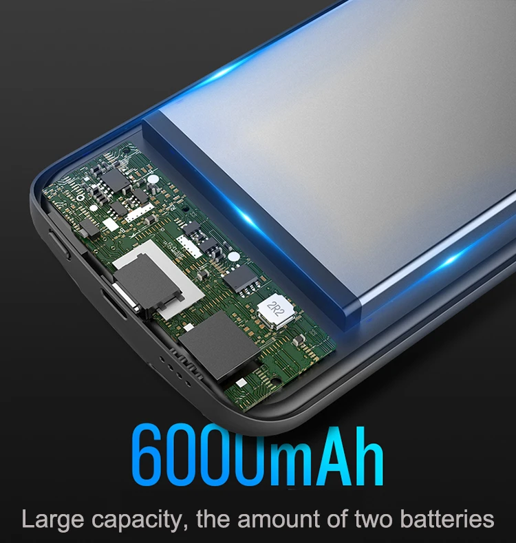 Rock power Bank зарядное устройство чехол для Apple Iphone 6 6s 7 8 задняя крышка батарейного отсека Tpu+ pc 6000mah зарядный чехол