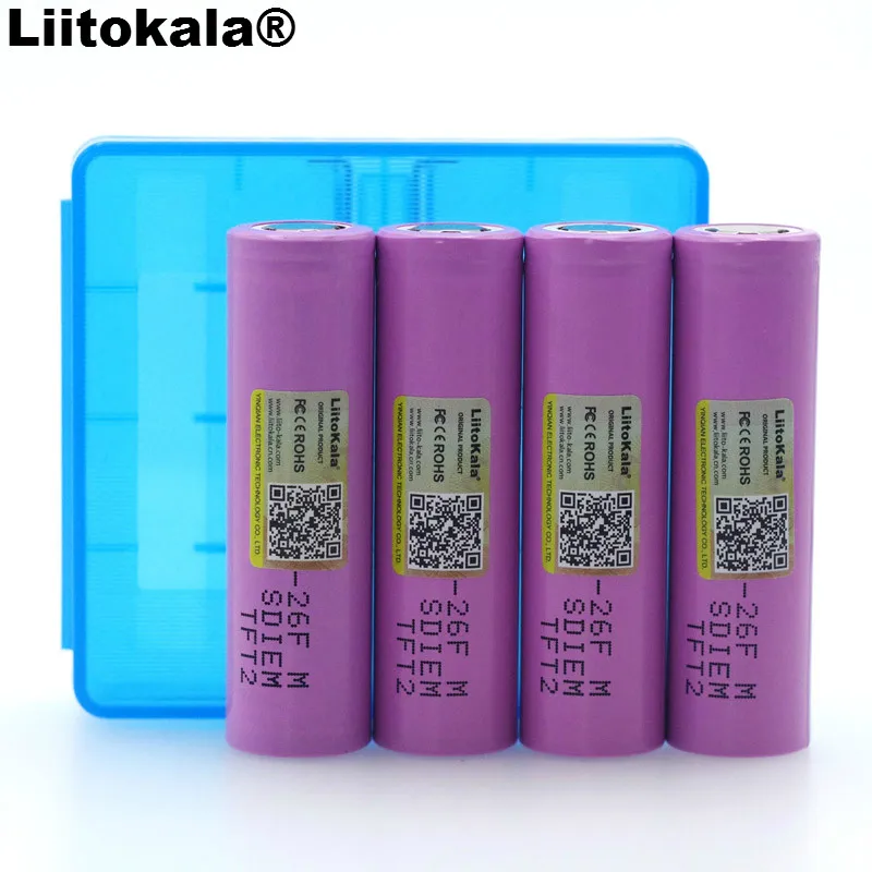 Liitokala 4 шт. новый оригинальный 3 7 V 18650 ICR18650 26F 2600mAh литий ионный аккумулятор для