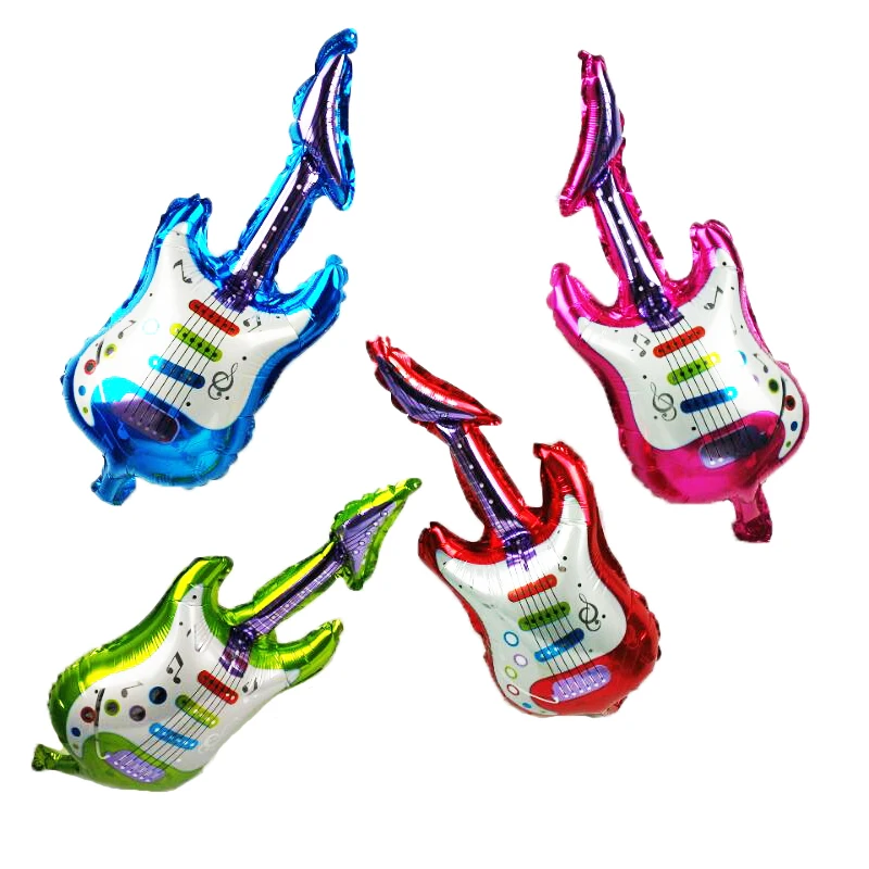 10pcs/lot Mini Guitar Helium Foil Balloon Birthday Party Decoration Kids Wedding Suppliers Inflatable Children Toys | Дом и сад
