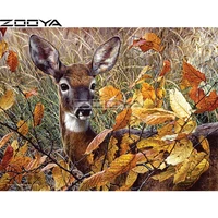 zooya needlework diamond painting 3d full drill diamond embroidery handmade set for embroidery deer animal mosaic pattern r1873