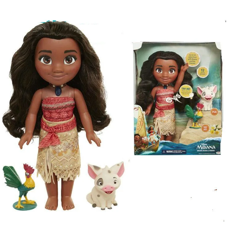 Игрушки Moana Talks Sping Songs как далеко я уйду люминесценция друзья PUA HEI Pig ПВХ Виниловая