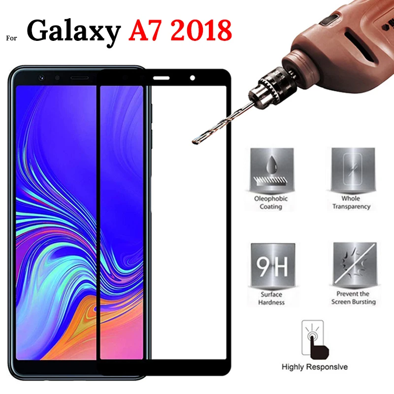 Защитное стекло для Samsung Galaxy A7 2018 чехол из закаленного стекла для Samsung A7 2018 A6 A8 Plus A750 A730 A 7 2018 чехол для телефона
