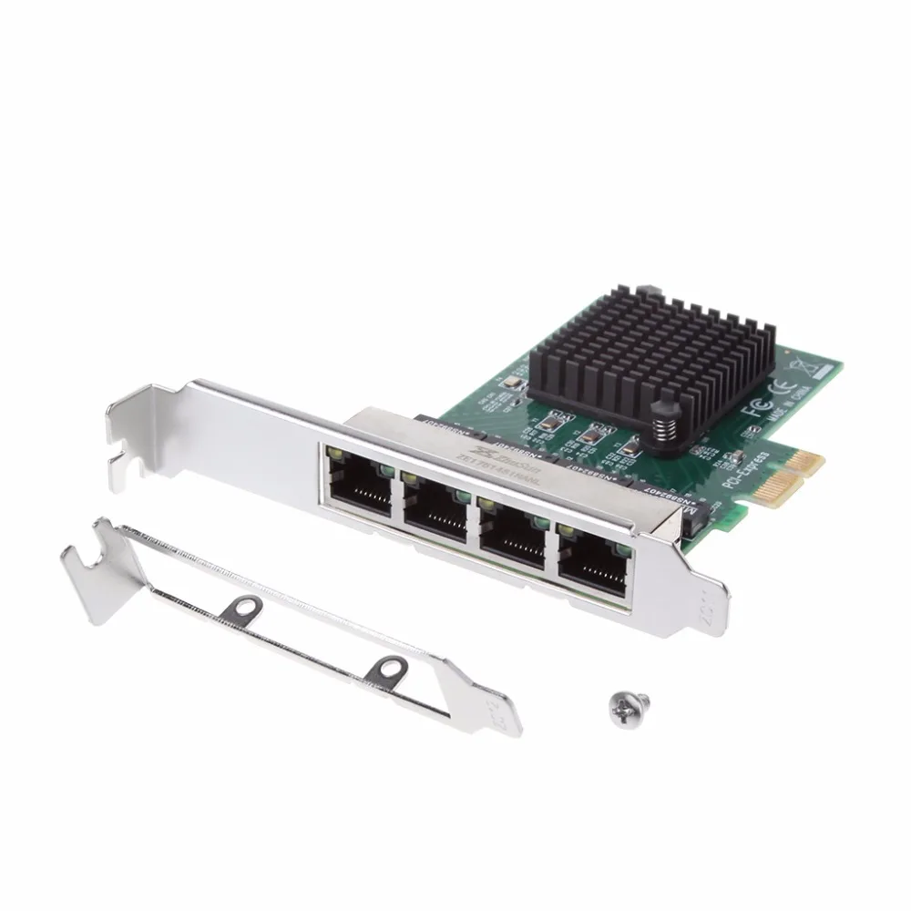 1 комплект для 10/100/1000 M PCIe PCI Express до 4x гигабитная карта Ethernet сетевой адаптер 4 Порты и разъёмы высокое качество C26