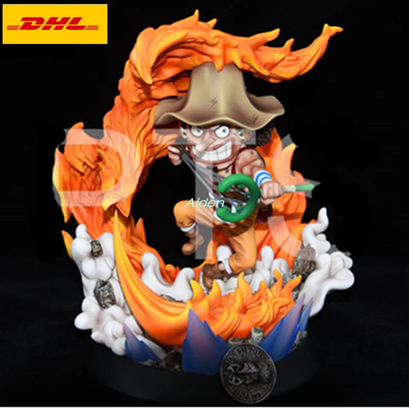 

9" ONE PIECE Statue The Straw Hat Pirates Bust Firebird Full-Length Portrait Usopp GK Action Figure Toy BOX 23CM B1156
