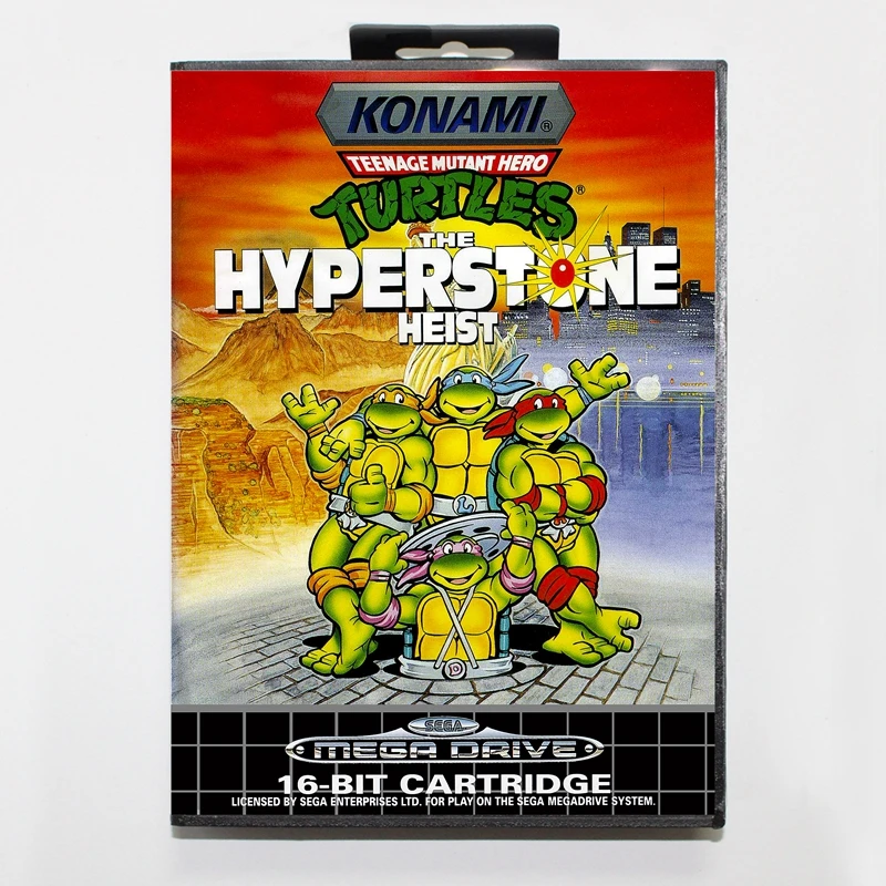 Игровая карта Tmnt hyper stone heist 16 bit sega MD с розничной коробкой для sega Mega Drive для Genesis