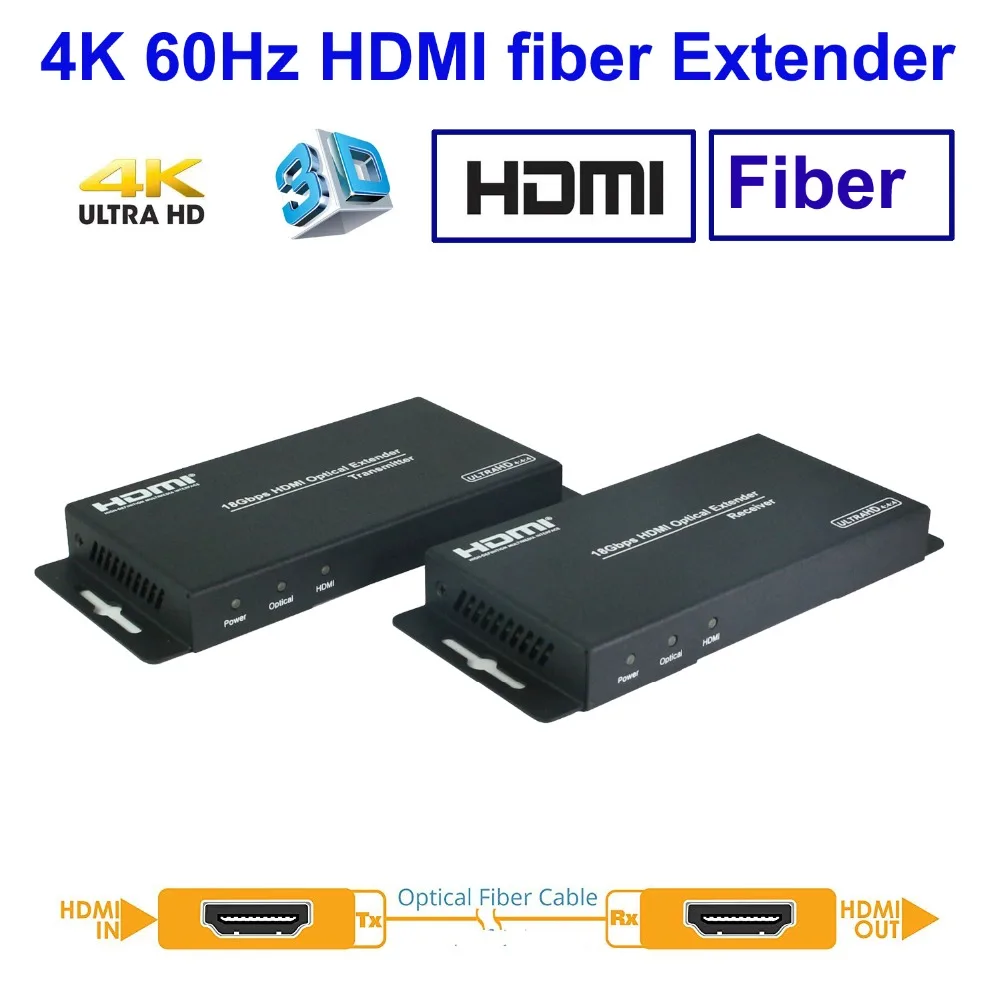 PUZHIJIE 4K @ 60Hz hdmi тонкий 2 0 удлинитель через одномодовый LC волоконно оптический