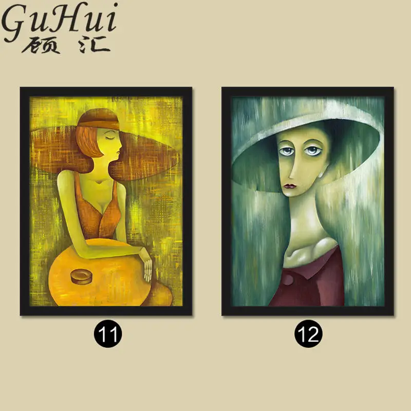 Картина на стену в стиле ретро для курительной дамы кофейного домика чаепития