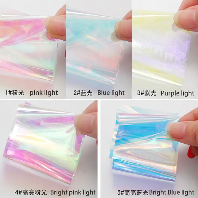 5 шт./лот 2016 мода панк передача фольги наклейки битое стекло ногтей DIY украшение