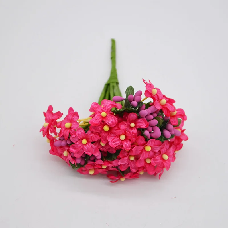 F08 rose red 12/36/72 шт. искусственные сливы тычинки поддельные Берри цветы для DIY ручной работы подарок Скрапбукинг венок Свадебная вечеринка украшения дома 8z - Цвет: F08 rose red