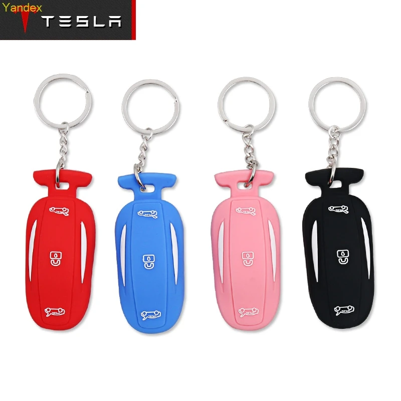 Yandex креативный Силиконовый ключ для Tesla 2014 17 модели S X|modif|model s |