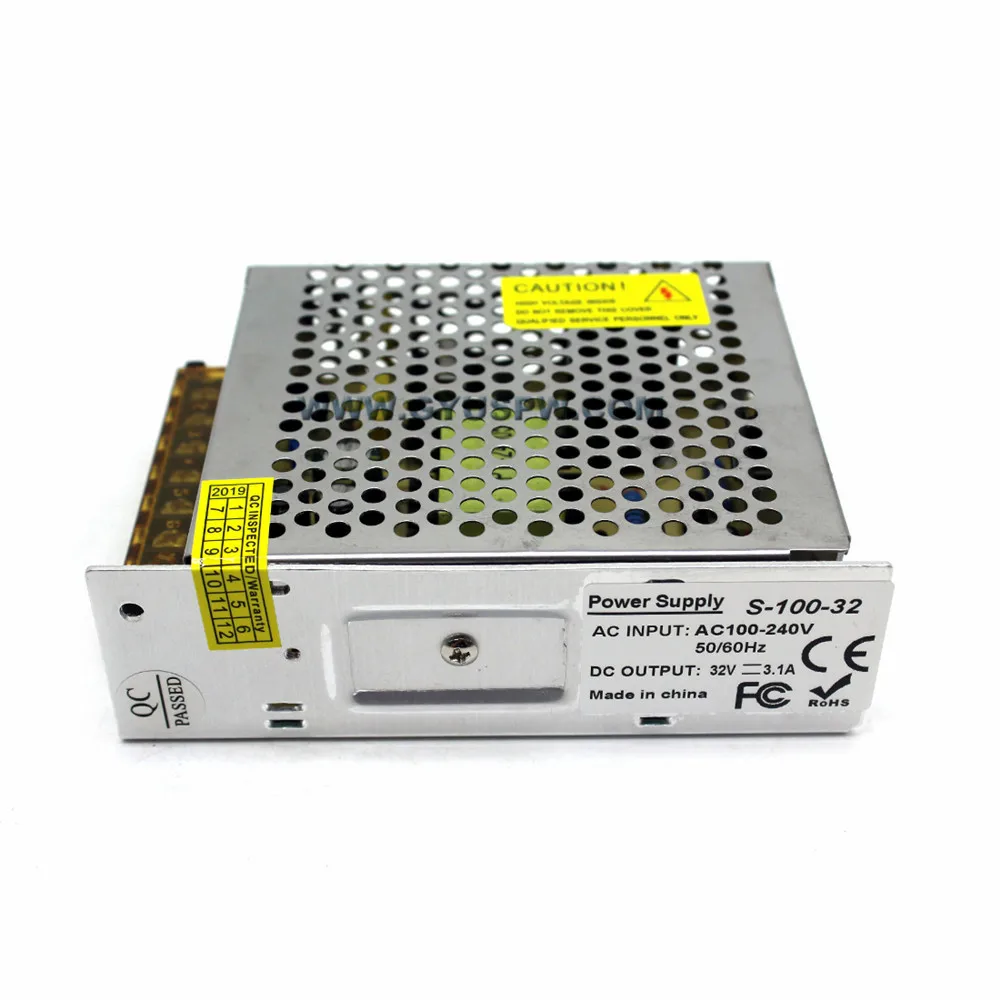 Одиночный выход DC32V переключатель питания AC100 240V к DC 32V 3.1A 100W источник для