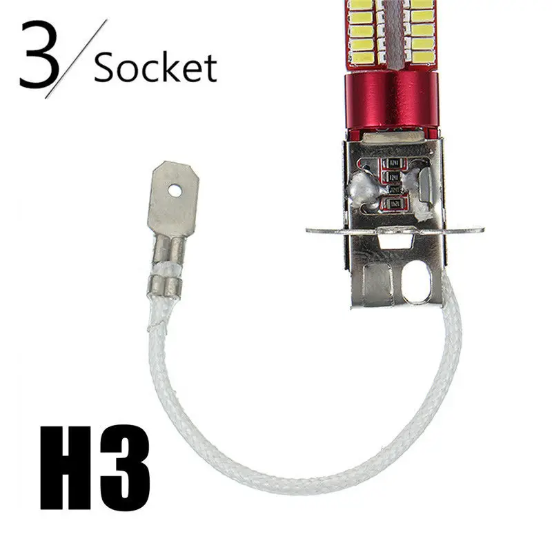 2 шт. Автомобильные светодиодные лампы H3 3014 57SMD 4014 6000K | Автомобили и мотоциклы