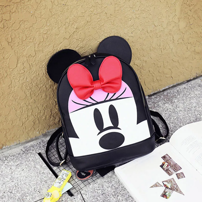 Minnie Горячие disney Микки Маус для женщин Мода рюкзак высокое качество сумки с изображением Микки для подростков обувь девочек студентка школа плюш - Цвет: Minnie