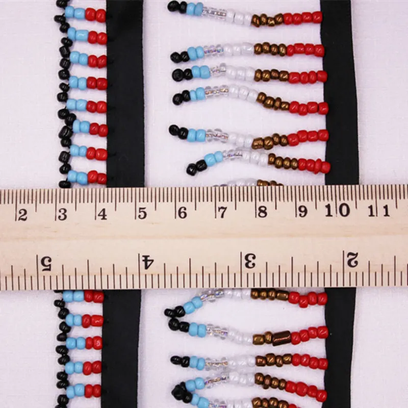 1 Yard Ethnic Style tape tassel retro Beaded Lace Ribbon for DIY Sewing Accessories Headwear Handmade Decorative Jewelry | Дом и сад
