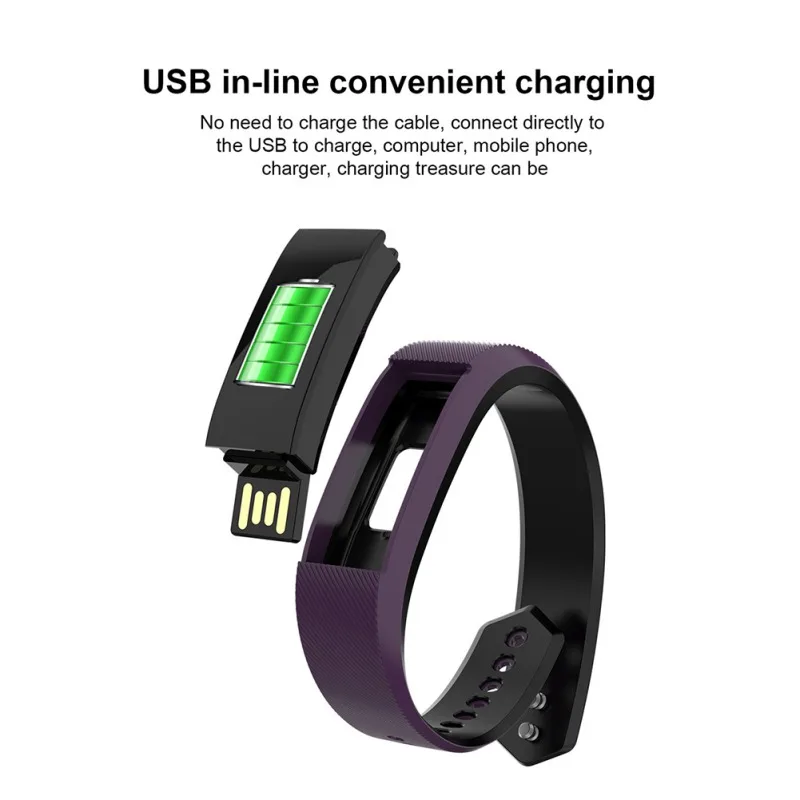 

F6 Color Screen Smart Bracelet Step Counter Motion Tracker Blood Pressure Sleep Monitoring for Android / IOS Mobile Phone