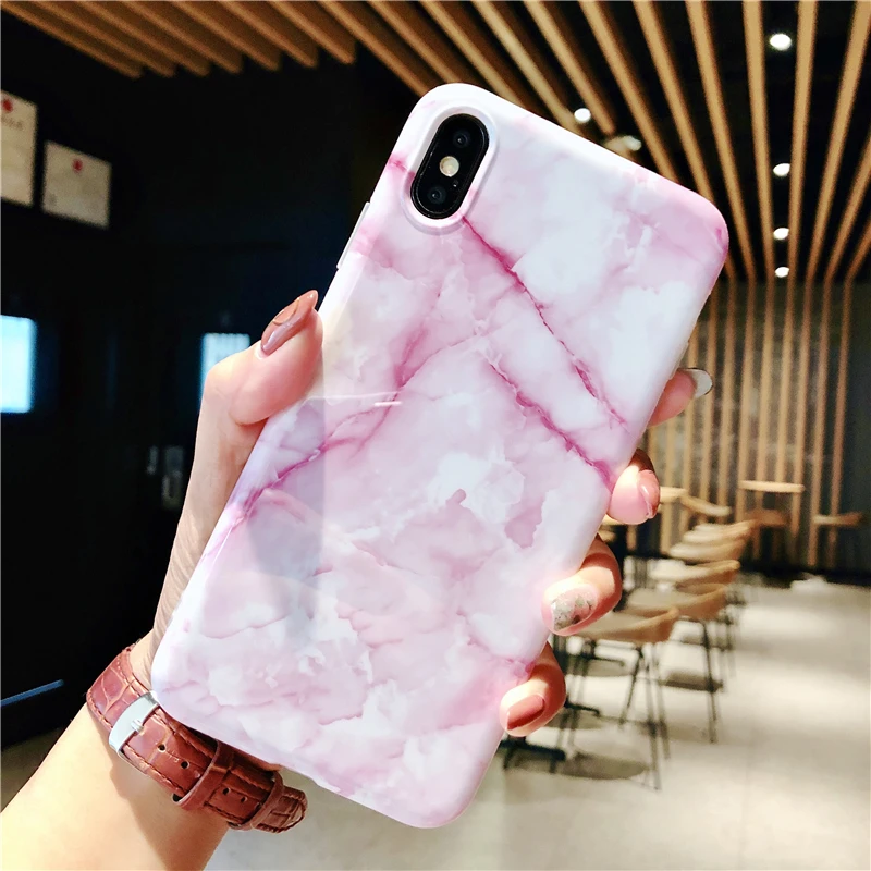 Цветной мраморный чехол для iPhone X XS MAX XR мраморная задняя крышка 6 6s plus 7 8