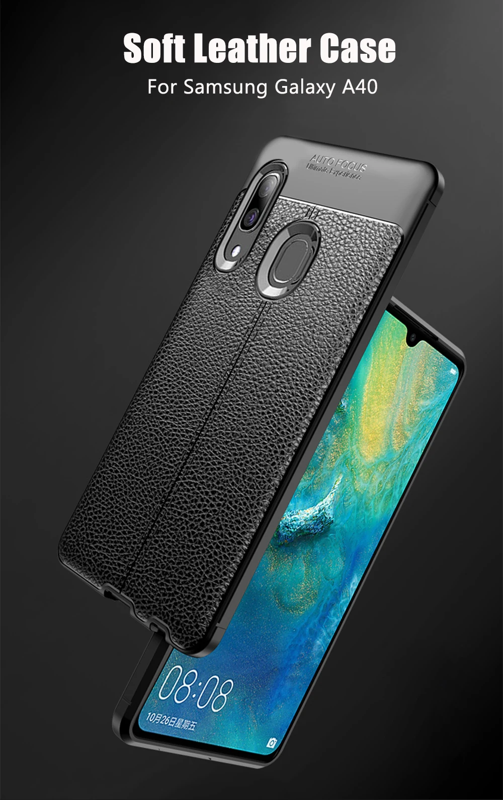 Для samsung Galaxy A40 Чехол кожаный ТПУ чехол противоударный чехол для телефона на samsung Galaxy A40 A 40 чехол Полная защита бампер