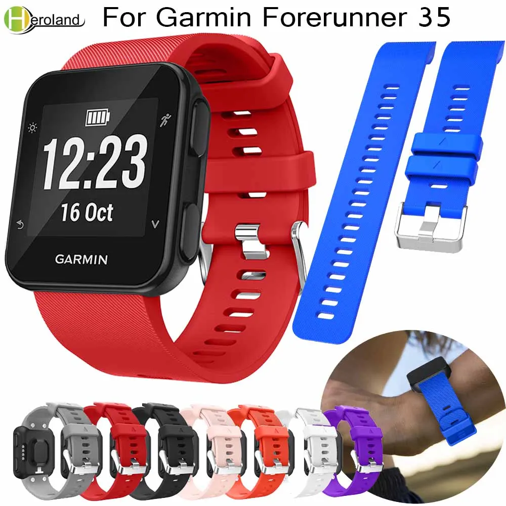 Hero Iand спортивные силиконовые сменные часы ремешок для Garmin Forerunner 35/30 смарт браслет