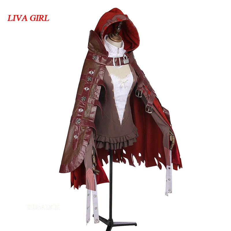 Новый костюм для косплея аниме Liva girl SINoALICE красный с капюшоном верховой езды