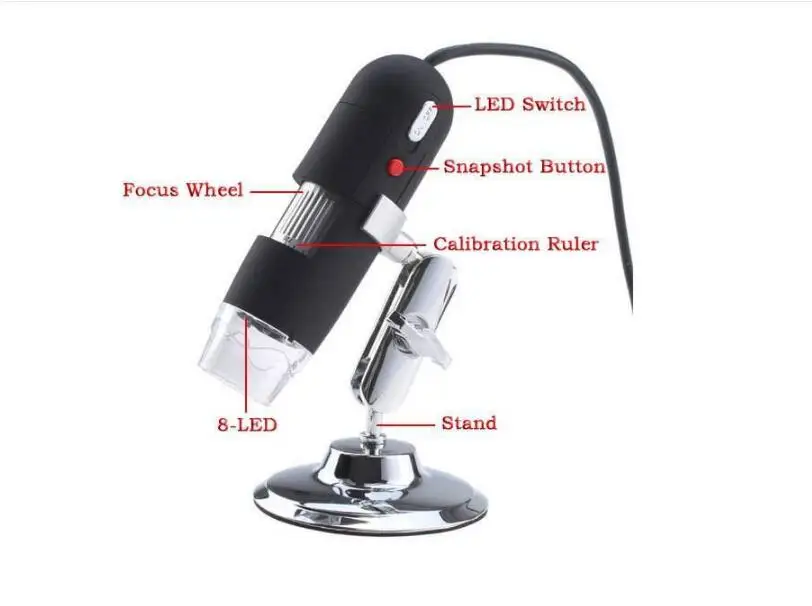 

Portable Digital Microscope Microscope Camera USB 1 pc Digital Microscope 50X-500X 8 LED Microscope For Kid Magnifier Camera.