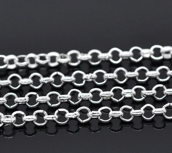 DoreenBeads 10 м серебристая цепь 2 5x0 5 мм (B13517)|chain color|10m chaincolored chain |