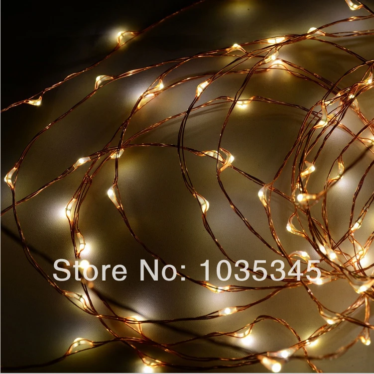 Starry String Lights 20Ft/6M 120 Warm White LED on Copper Wire Includes Power Adapter Outdoor and Indoor Usage | Освещение