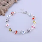 Популярная фабрика H220 Красивый Модный Элегантный серебряный цвет Шарм цвета кристалл браслет хорошее качество великолепные ювелирные изделия