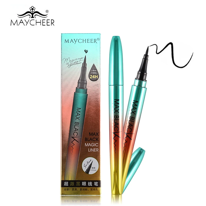MAYCHEER 0 01 мм Ultimate черные чернила жидкая подводка для глаз карандаш макияжа