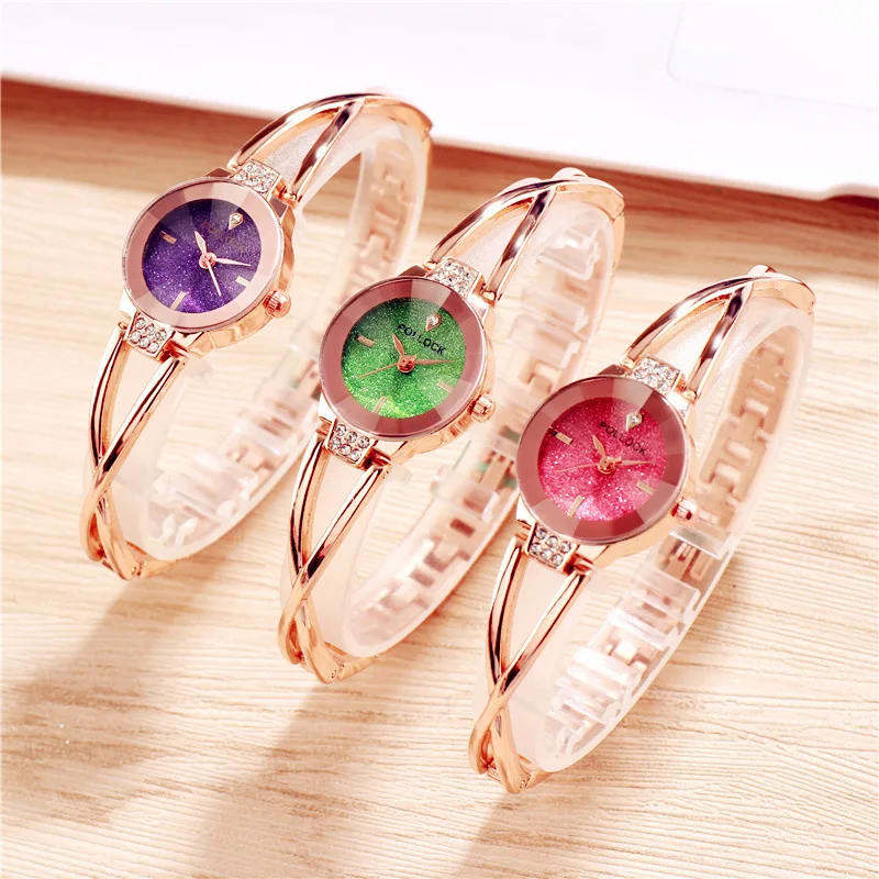 Ladies Elegant Wrist Watches Women Bracelet Rhinestones Analog Quartz Watch Women's Crystal Small Dial | Наручные часы