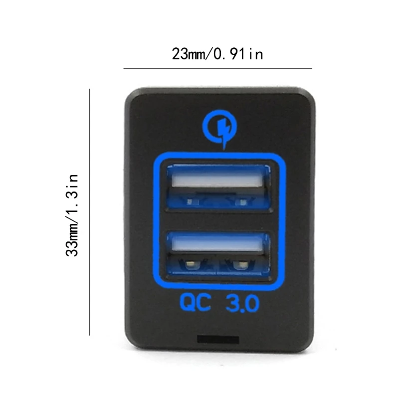 Автомобильное зарядное устройство Quick Charge 3 0 с двумя USB-портами для TOYOTA Camry Corolla RAV4